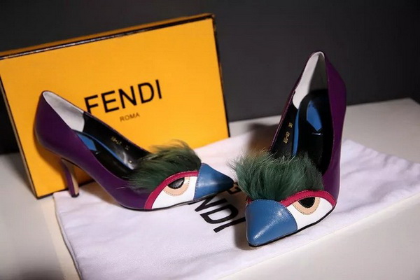 Fendi Shallow mouth kitten heel Shoes Women--001